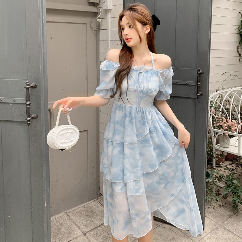 New summer long dress summer dress sweet party beach LL-197