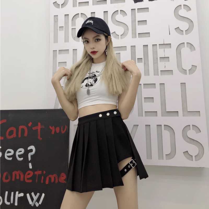 Mini skirt hottie High waist sexy cool girl punk style LL-371