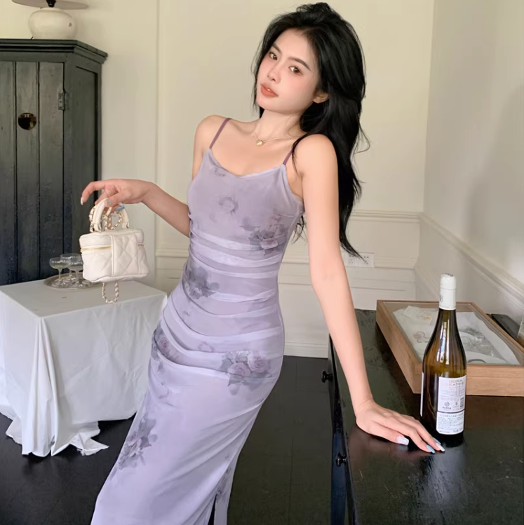 Summer dress party dress long dress two-piece LL-379