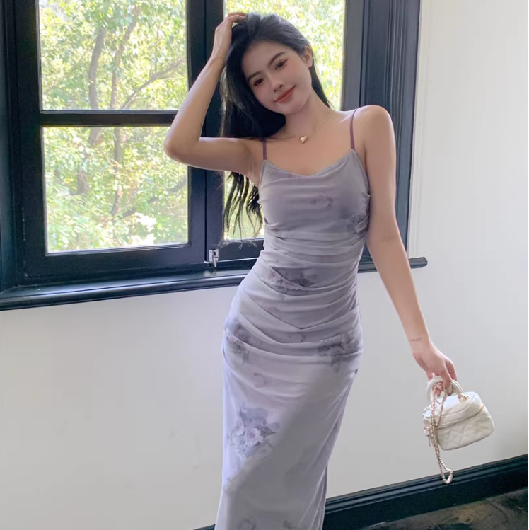 Summer dress party dress long dress two-piece LL-379