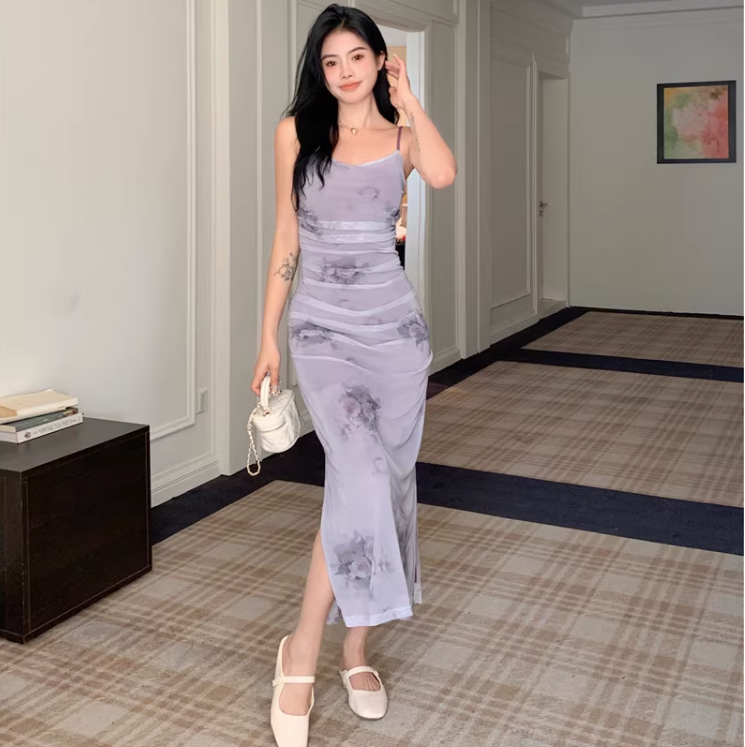 Summer dress party dress long dress two-piece LL-379