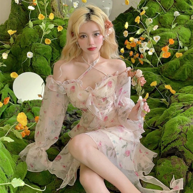 2023 Hot Sale Summer dress mini dress flower dress irregular LL-116