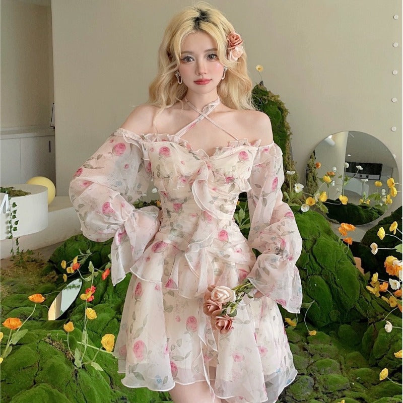 2023 Hot Sale Summer dress mini dress flower dress irregular LL-116