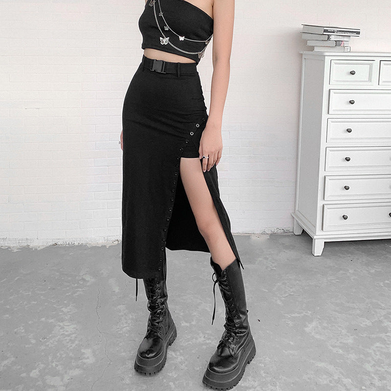 New Women's Solid Color Half Skirt LL-259