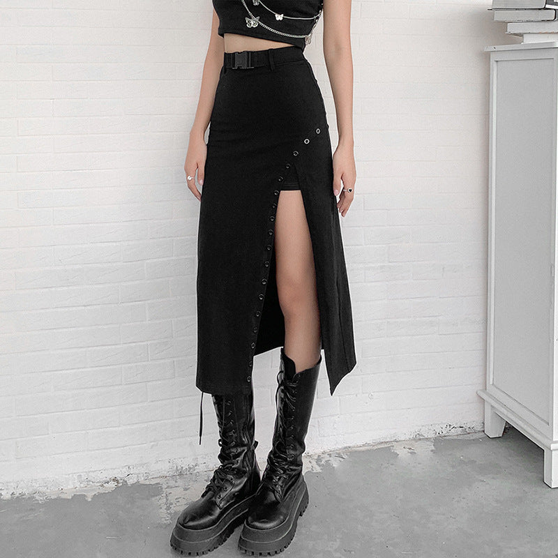 New Women's Solid Color Half Skirt LL-259