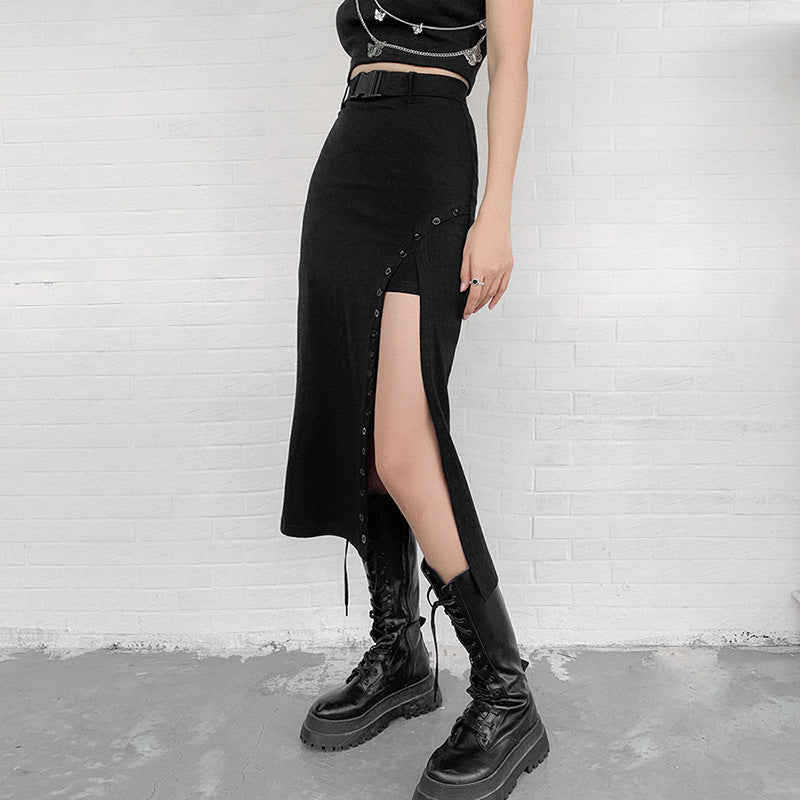 New Women's Solid Color Half Skirt LL-259