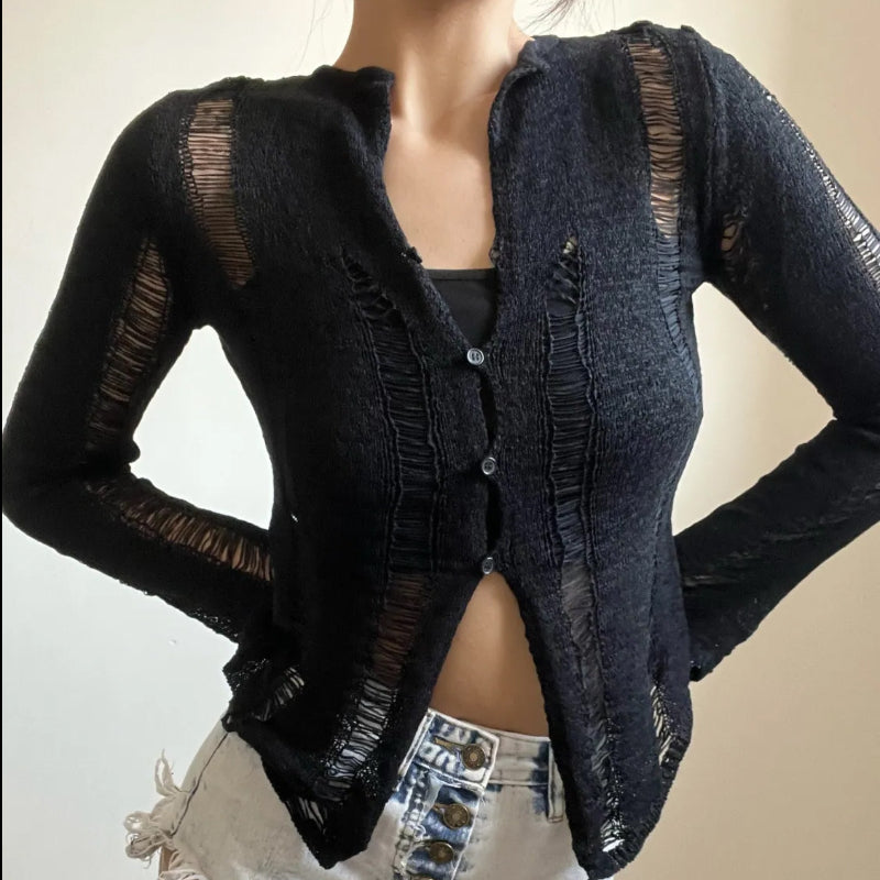 Y2K Spicy Girl Long Sleeve Cardigan Trend LL-339
