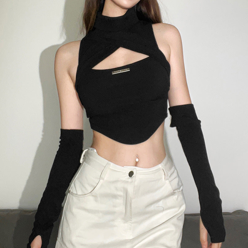 Black t-shirt New Women's Sexy Tank Top hottie girl style LL-250