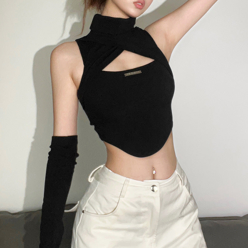 Black t-shirt New Women's Sexy Tank Top hottie girl style LL-250