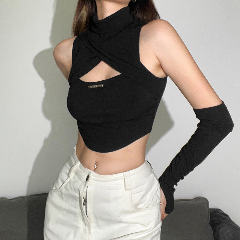 Black t-shirt New Women's Sexy Tank Top hottie girl style LL-250