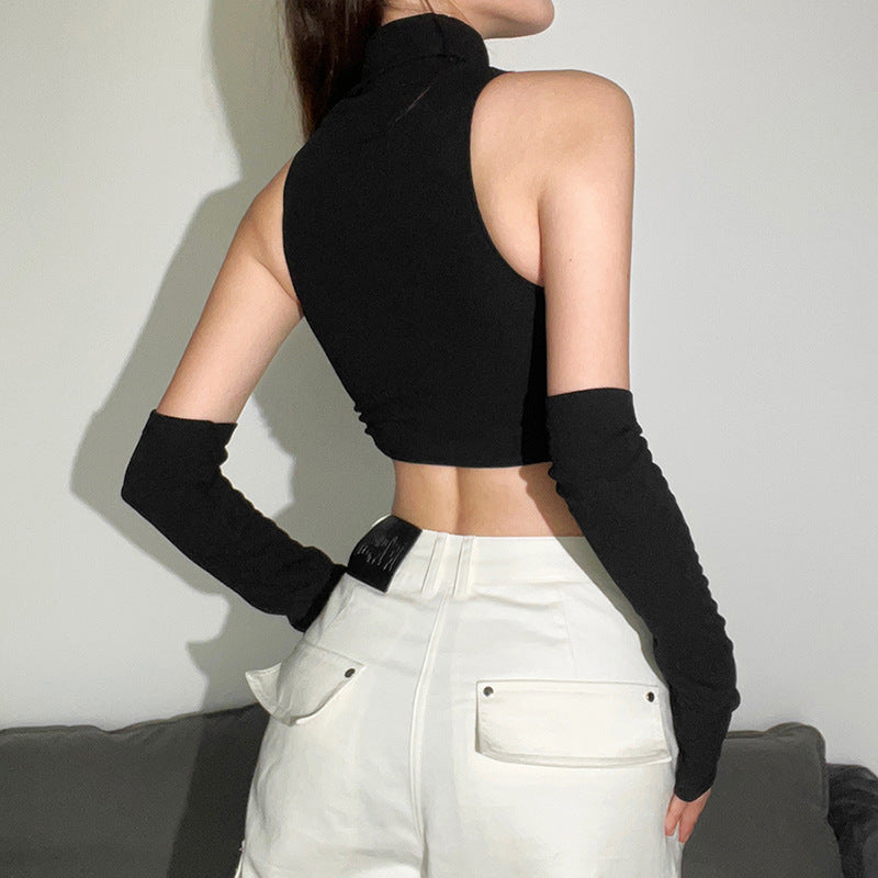 Black t-shirt New Women's Sexy Tank Top hottie girl style LL-250