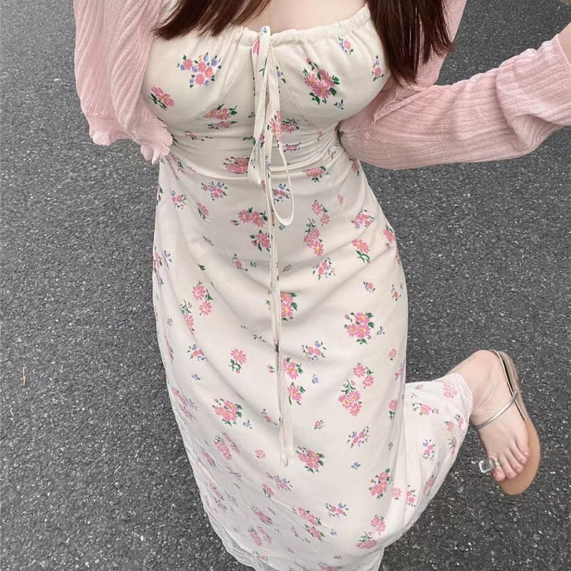 Dress women summer skirt floral skirt two-piece spring LL-364