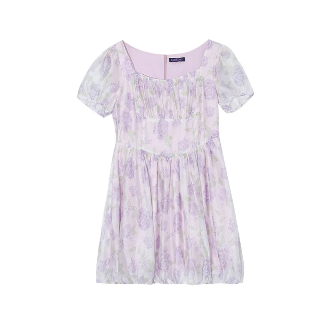 Summer fresh mini dress floral dress purple dress LL-094