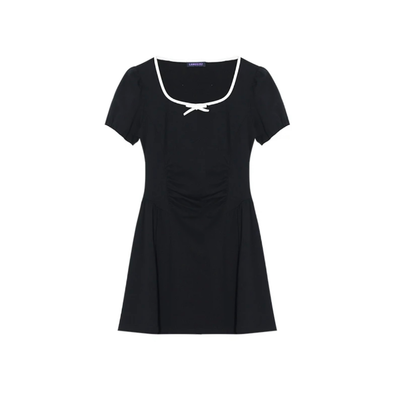 Mini dress floral dress black dress plus size LL-092