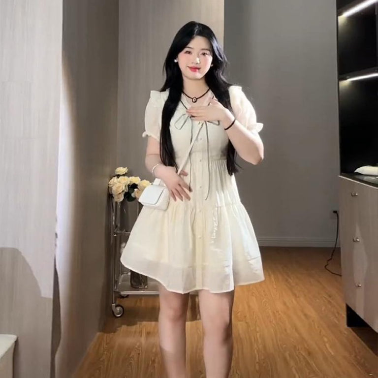 Floral dress summer dress mini dress irregular fairy style LL-135