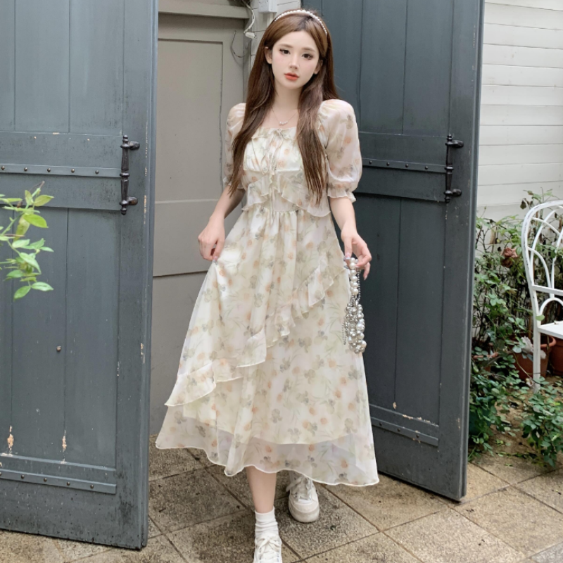 Summer dress long dress flower dress sweet oversize 2 colors LL-BYY-139