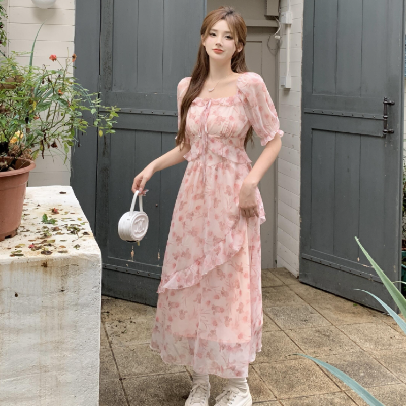 Summer dress long dress flower dress sweet oversize 2 colors LL-BYY-139