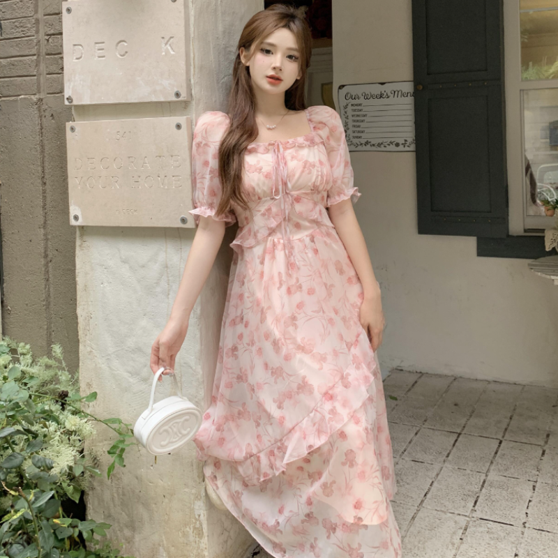 Summer dress long dress flower dress sweet oversize 2 colors LL-BYY-139