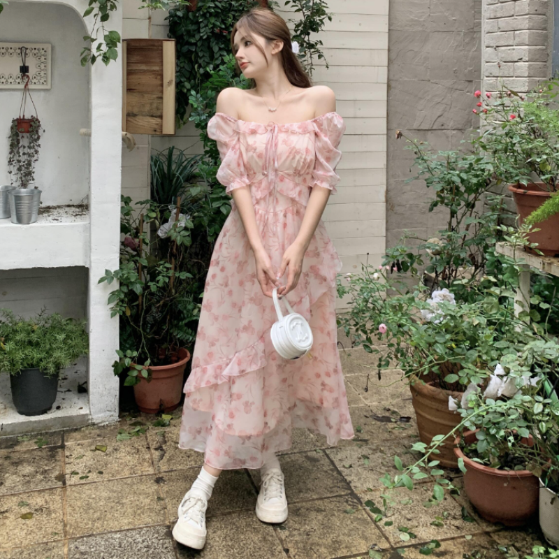 Summer dress long dress flower dress sweet oversize 2 colors LL-BYY-139