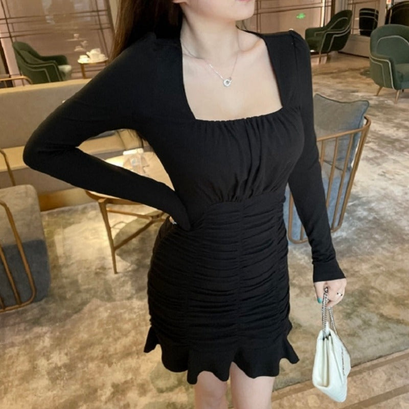 Sexy Mini dress wrap dress look think 2colors LL-020