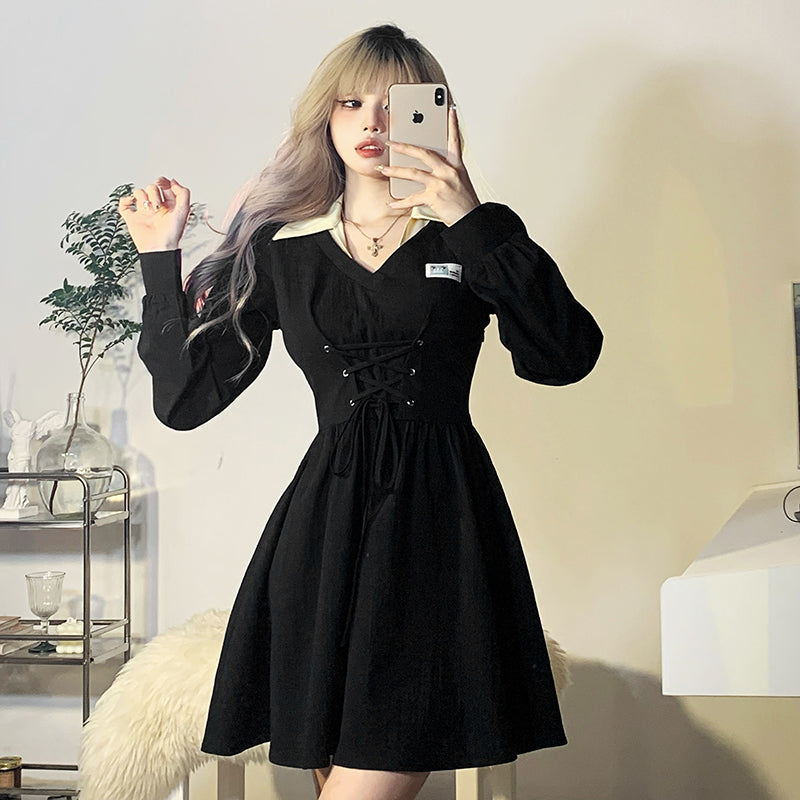 POLO Dress hottie style mini dress look thin LL-035