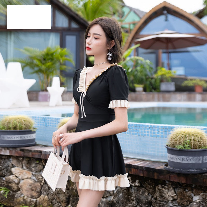 One-piece swimsuit ins hot spring swimming suit. LL-059