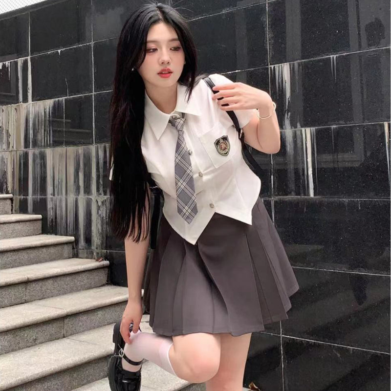 School style  shirt skirt suit summer new fashion LL-141