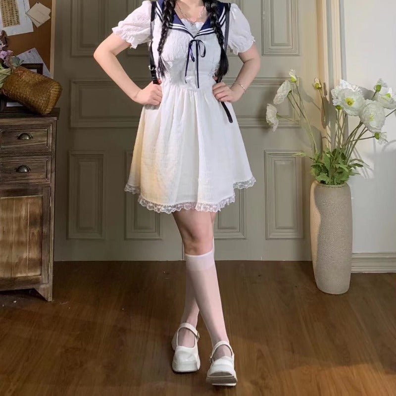 School style summer dress mini dress Graduation Ceremony sweet LL-193