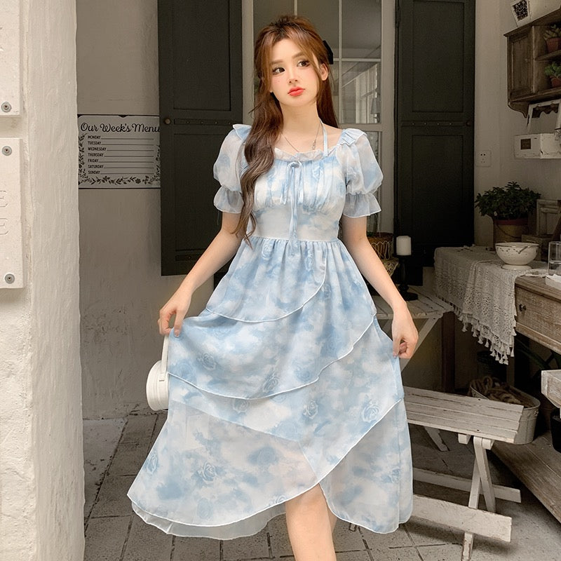 New summer long dress summer dress sweet party beach  LL-197