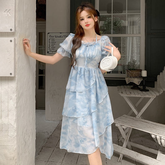 New summer long dress summer dress sweet party beach  LL-197