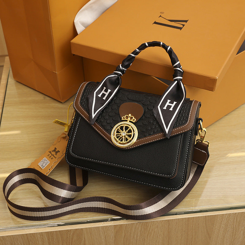 Organ Bag Trend Contrasting Color Women's Handbag Fashion Texture One Shoulder Messenger LT-0028