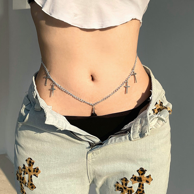 Spring New Women's Wear Solid Slim Street Fashion Sexy Chain Bottom Briefs LL-255