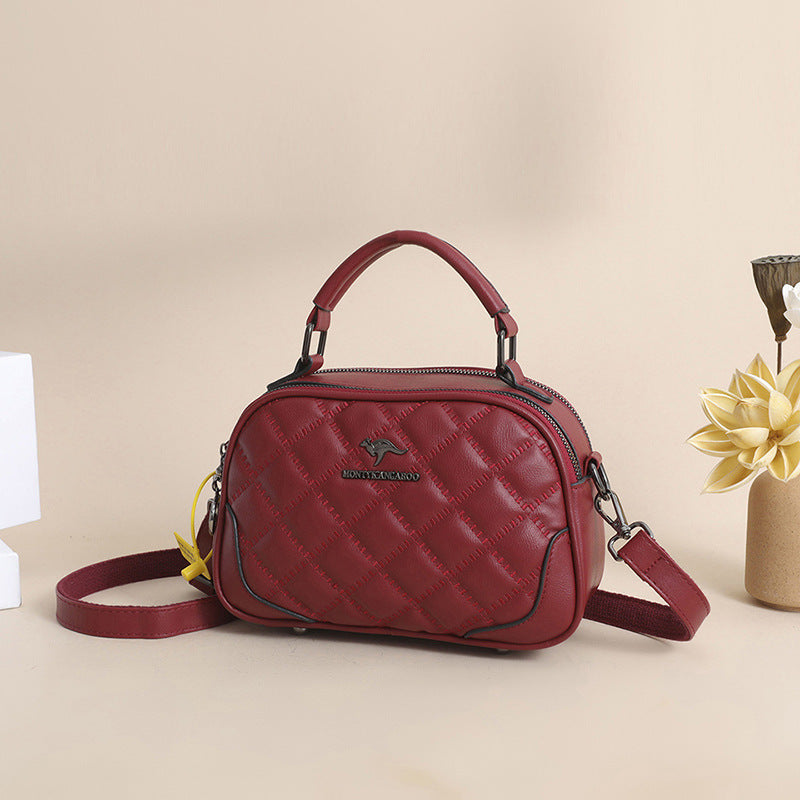 New practical rhombic high-end bag layered large-capacity handbag fashion all-match popular shoulder Messenger  LT-6868