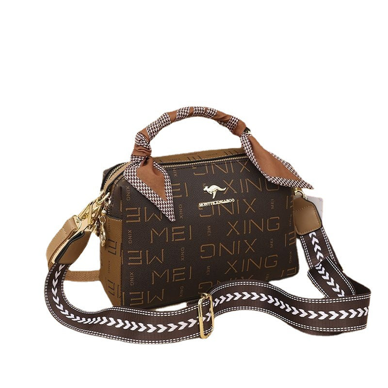 Light luxury vintage fashion versatile silk scarf large capacity shoulder cross-body bag LT-6828