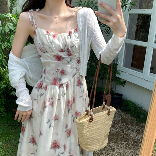 Large size floral dress summer new dress LL-378