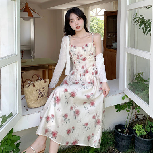 Large size floral dress summer new dress LL-378