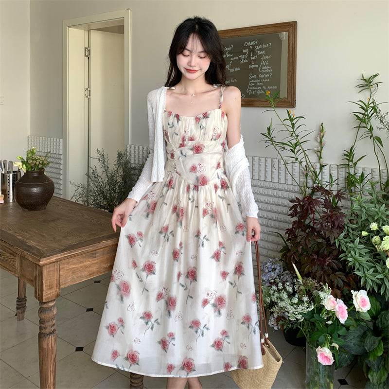 Large size floral dress summer new dress LL-378