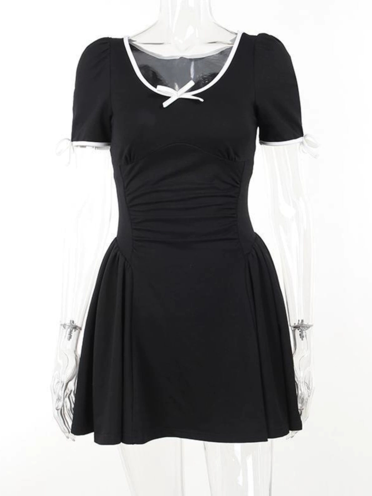SPICY French black dress, high-end, sweet and spicy, hollowed out ...