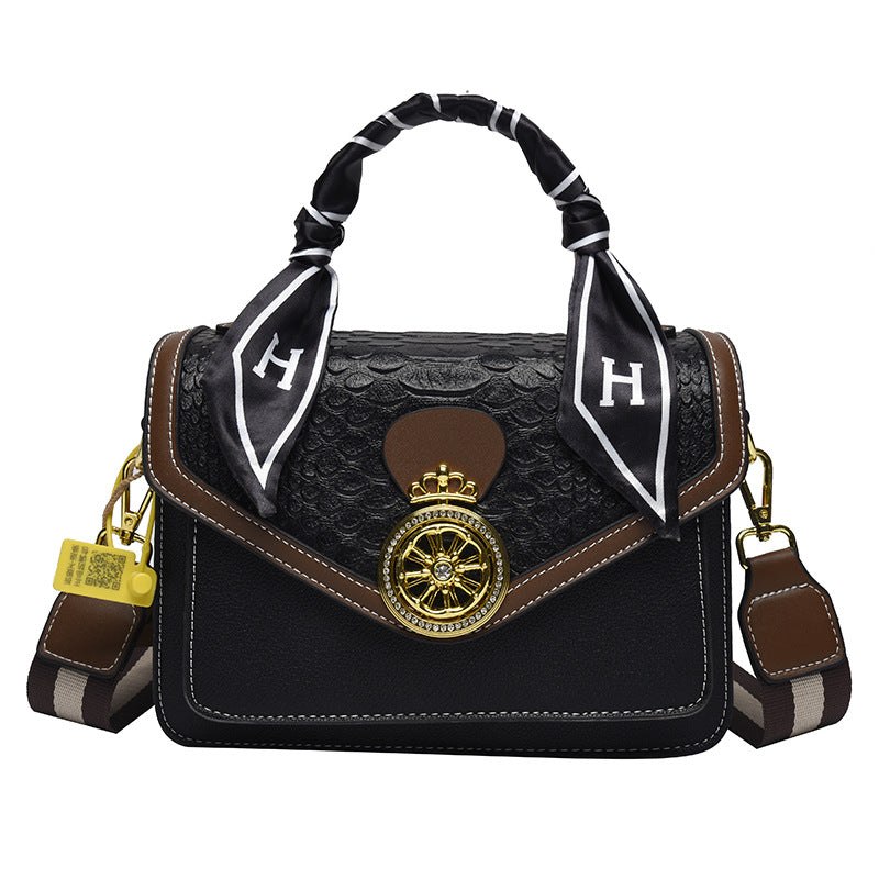 Organ Bag Trend Contrasting Color Women's Handbag Fashion Texture One Shoulder Messenger LT-0028