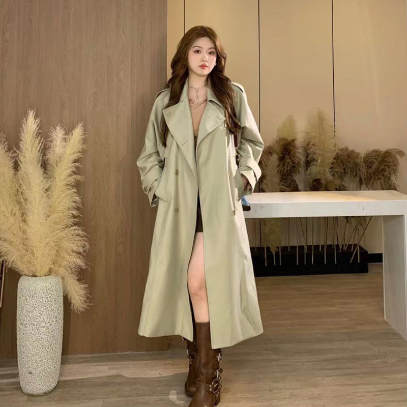 Early autumn temperament high-grade windbreaker loose long coat LL-459