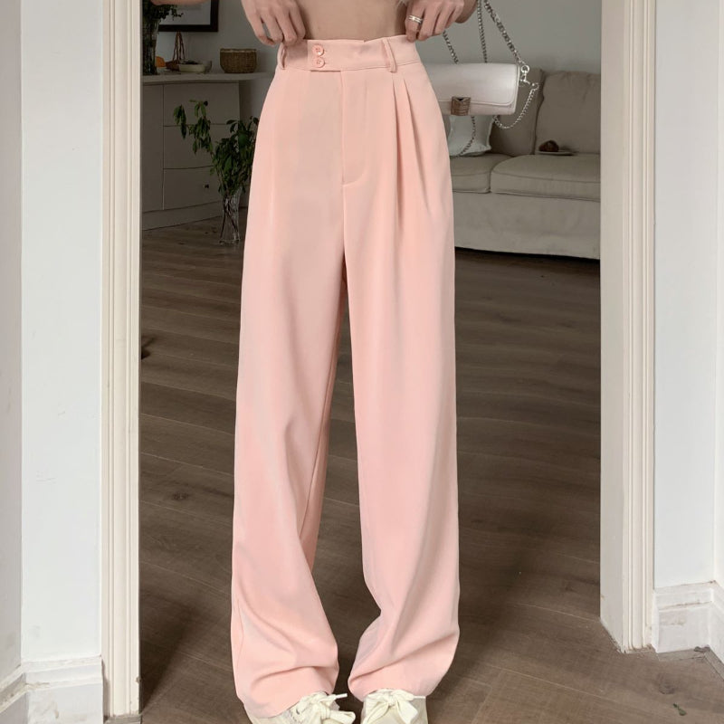 Suit wide leg pants for women's summer 2023 new slimming look LL-406