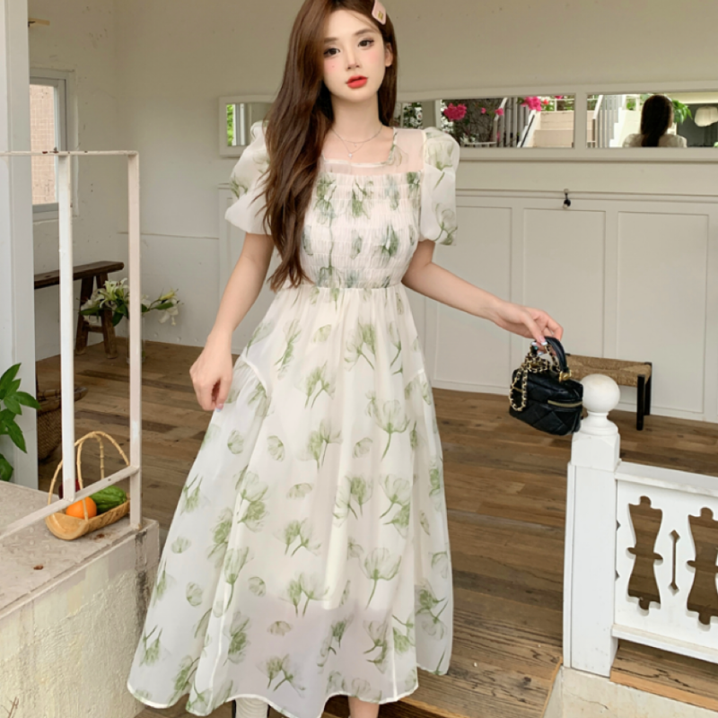 2023 Summer long dress oversize flower dress Fairy style sweet LL-BYY-102