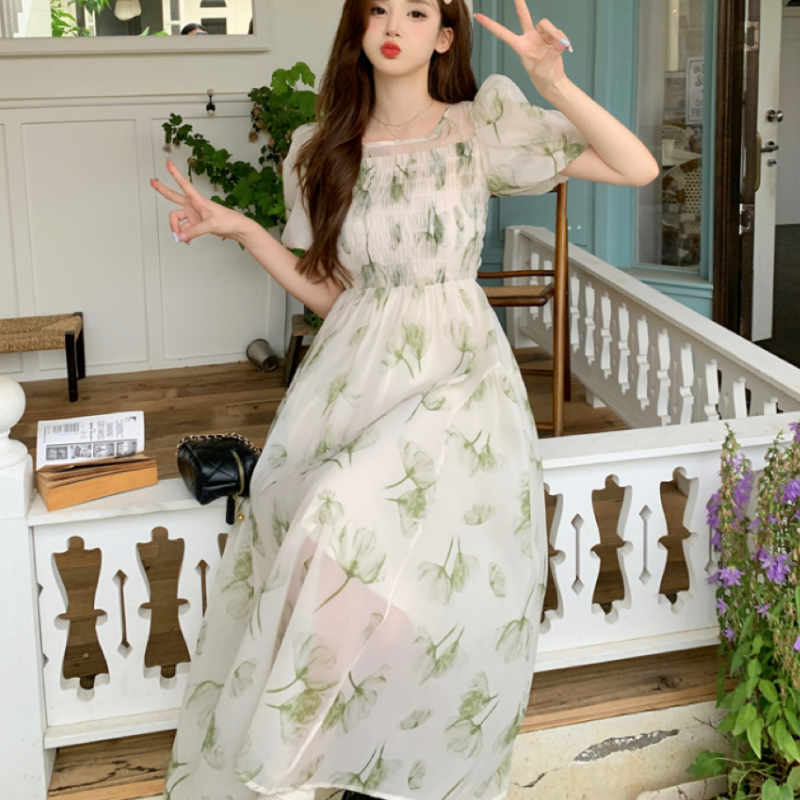 2023 Summer long dress oversize flower dress Fairy style sweet LL-BYY-102