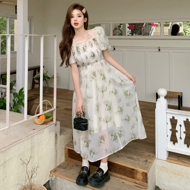 2023 Summer long dress oversize flower dress Fairy style sweet LL-BYY-102