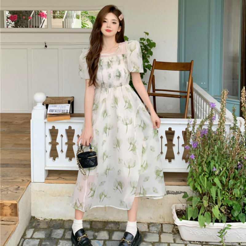 2023 Summer long dress oversize flower dress Fairy style sweet LL-BYY-102