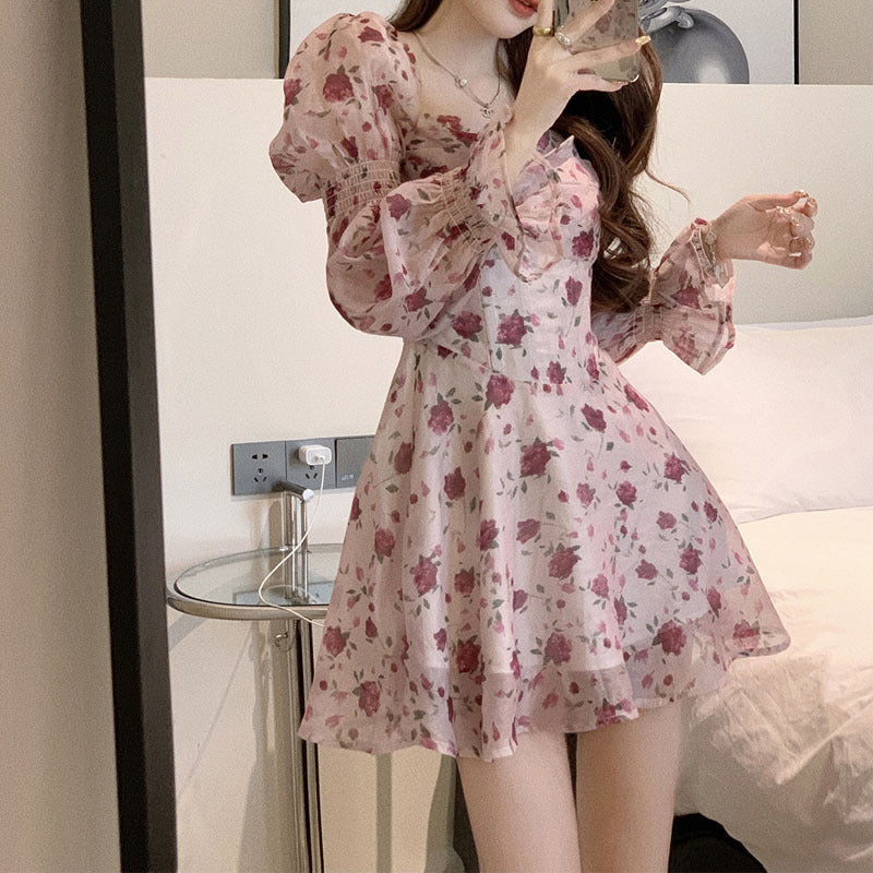 New summer flower dress Ladylike style LL-025